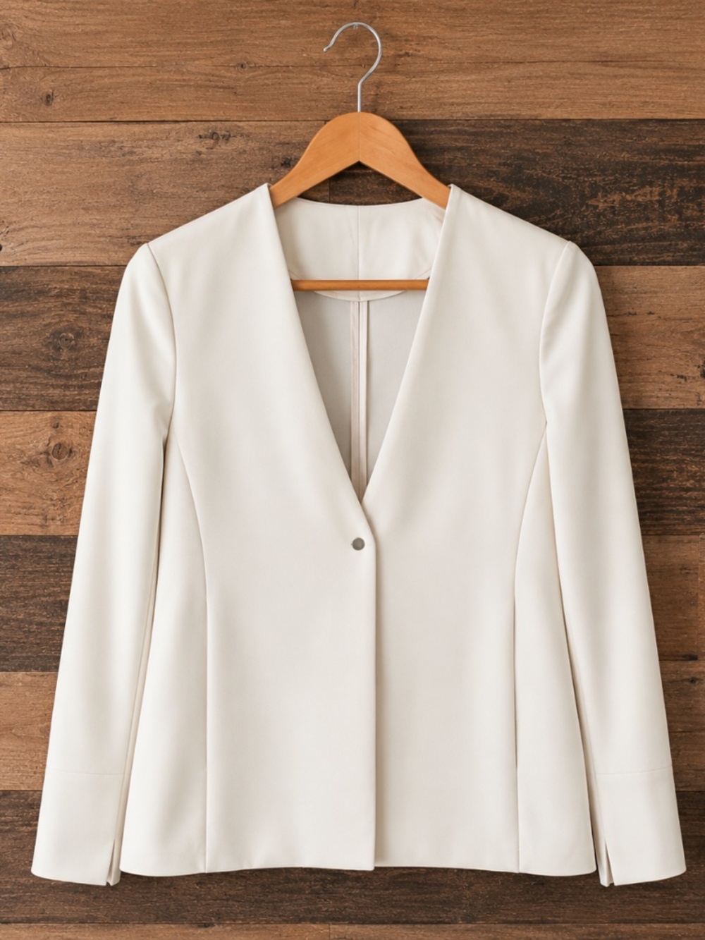 ADAY Blazer Black XS Cream | Stretch Structured Work Jacket EUC